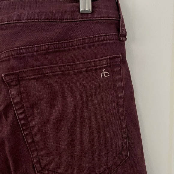 Rag & Bone Fit 2 Slim Dark Red Men Jeans - Picture 12 of 13